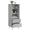 vidaXL Highboard Grau Sonoma 40x36x110 cm Holzwerkstoff