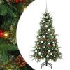 vidaXL K&uuml;nstlicher klappbarer Weihnachtsbaum Gr&uuml;n 150 cm PE und PVC