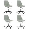 vidaXL Esszimmerst&uuml;hle 4 Stk. Drehbar Hellgrau Stoff