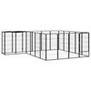 vidaXL 22-tlg. Hundelaufstall Schwarz 50x100cm Stahl Pulverbeschichtet