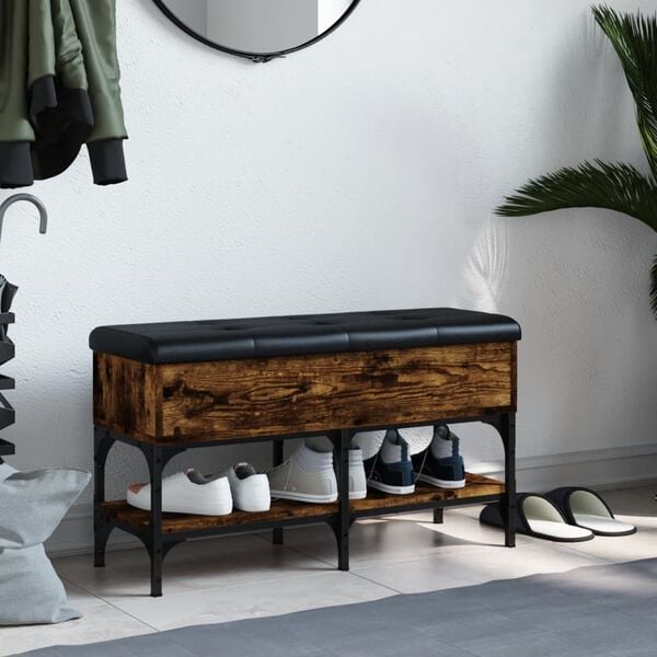 vidaXL Schuhbank R&auml;uchereiche 82x32x45 cm Holzwerkstoff