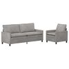 vidaXL 2-teiliges Sofa-Set Hellgrau Samt