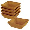vidaXL Garten-Pflanzgef&auml;&szlig; 5 pcs Rostig 50 x 50 x 15 cm Wetterfeststahl
