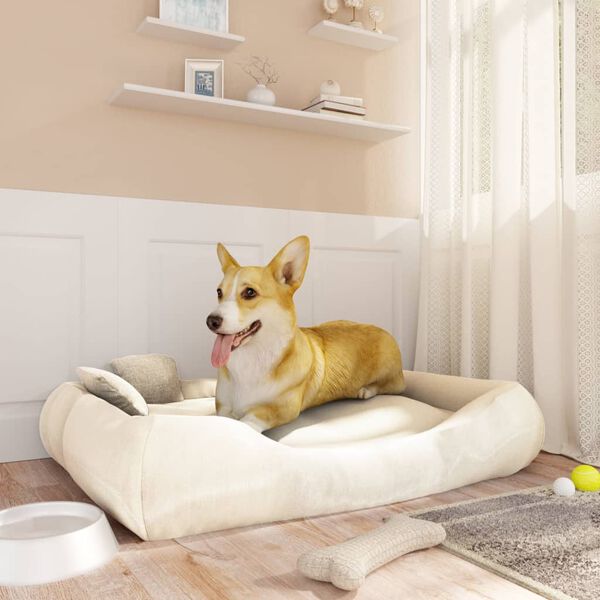 vidaXL Hundebett mit Kissen Beige 89x75x19 cm Oxford-Gewebe