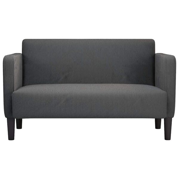 vidaXL Zweisitzer-Sofa Dunkelgrau 109 cm Cordstoff