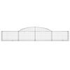 vidaXL Gabionen mit Hochbogen 13 Stk. 300x30x40/60 cm Verzinktes Eisen