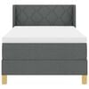 vidaXL Boxspringbett mit Matratze Dunkelgrau 200 x 100 cm Polyester