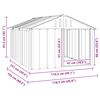 vidaXL Hundeh&uuml;tte Anthrazit 116,5x153x81,5 cm Verzinkter Stahl