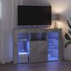 vidaXL Eck-LED-TV-Schrank Beton Grau 100x40x68cm Holzwerkstoff