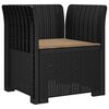 vidaXL 1-Sitzer Sessel mit Kissen Rattan-Look PP Anthrazit