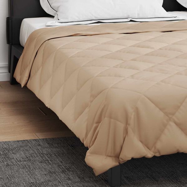 vidaXL Sommerdecke Taupe 220 x 260 cm Mikrofaser