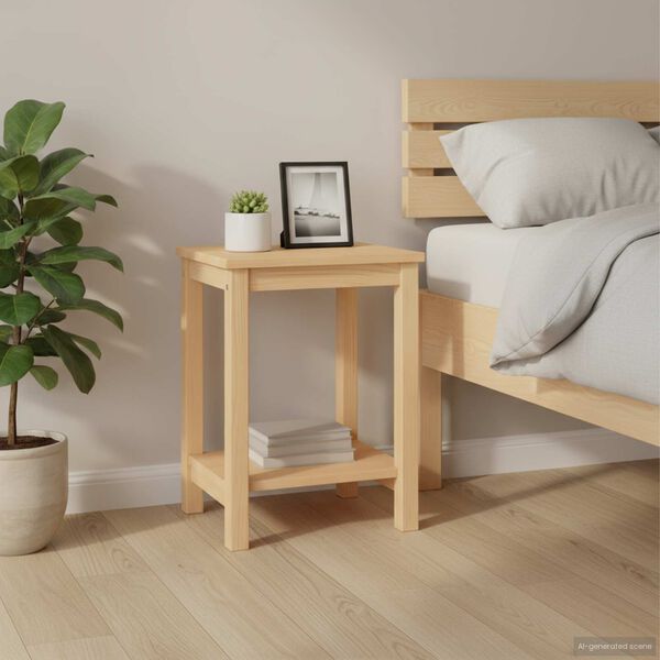 vidaXL Nachttisch Natur 35x30x47 cm Massivholz Kiefer