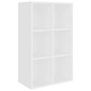 vidaXL B&uuml;cherregal/Sideboard Wei&szlig; 66x30x98 cm Holzwerkstoff