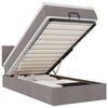 vidaXL Ottoman-Bett mit Matratze & LEDs Taupe 80x200 cm Stoff