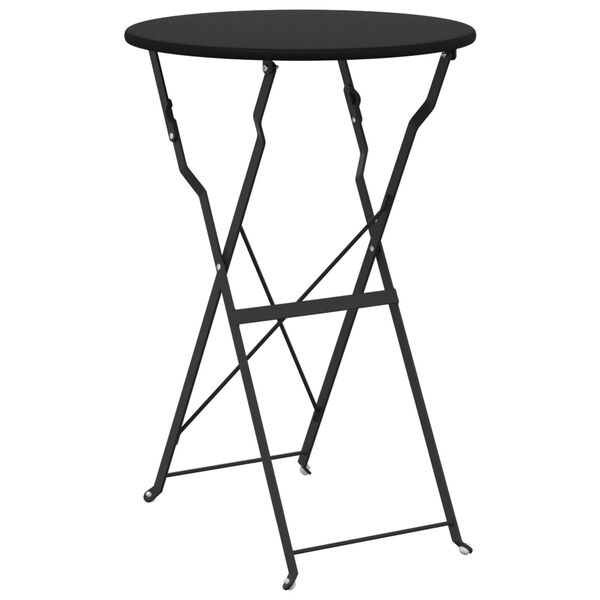 vidaXL Bistrotisch Anthrazit &Oslash; 50 x 71 cm Pulverbeschichteter Stahl