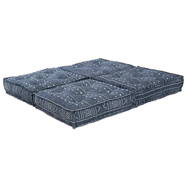 vidaXL Modulares Sofa 2 pcs Indigo Druck 140 x 70 x 36 cm Stoff