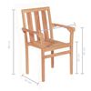 vidaXL 3-tlg. Bistro-Set Teak Massivholz
