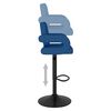 vidaXL Barhocker 2 Stk. Blau Stoff