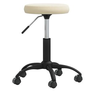 vidaXL B&uuml;rostuhl Drehbar Creme Samt