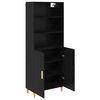 vidaXL Highboard Schwarz Eichen-Optik 69,5 x 32,5 x 180 cm