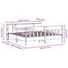 vidaXL Massivholzbett mit Regal ohne Matratze Wachsbraun 180x200 cm