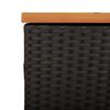 vidaXL Gartentruhe Schwarz 220x50x54 cm Poly Rattan Akazienholz