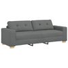 vidaXL Sofa 3 pcs Dunkelgrau 221 x 80 x 80 cm Leinenmischgewebe