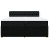 vidaXL Boxspringbett mit Matratze Schwarz 200x200 cm Stoff