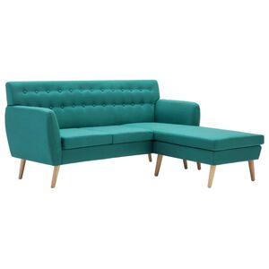 vidaXL Sofa L-Form Stoff 171,5x138x81,5 cm Grün