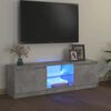 vidaXL TV-Schrank mit LED-Leuchten Betongrau 120x30x36 cm