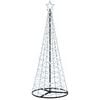 vidaXL LED-Spiraltannenbaum mit Standfu&szlig; EKENAS 180 cm 220 LEDs