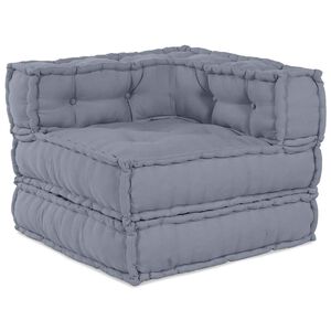 vidaXL Modulare Sofagarnitur Stoff Grau 70 x 70 x 56 cm