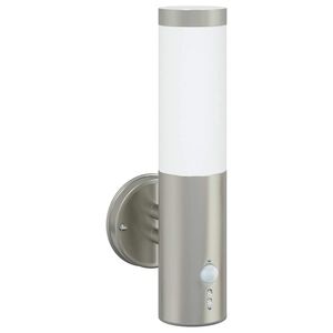 vidaXL Au&szlig;enwandleuchte Silber 15 x 7,5 x 33 cm Edelstahl und Plastik