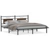 vidaXL Bettgestell ohne Matratze Braun Eichen-Optik 183x203 cm