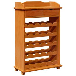 vidaXL Weinregal Braun 58 x 28 x 90 cm Massives Kiefernholz