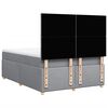 vidaXL Boxspringbett mit Matratze Hellgrau 160x200 cm Stoff