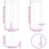 vidaXL Bartischbeine T-Form 2 Stk. Schwarz 40x35x(90-91) cm Stahl