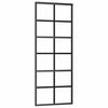 vidaXL Schiebet&uuml;r mit Beschlag 76x205 cm ESG-Glas & Aluminium