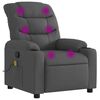 vidaXL Massage-Relaxsessel, Stoff, Dunkelgrau