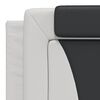 vidaXL Bettgestell "Viana" mit LED ohne Matratze Wei&szlig; und Schwarz 180x200 cm