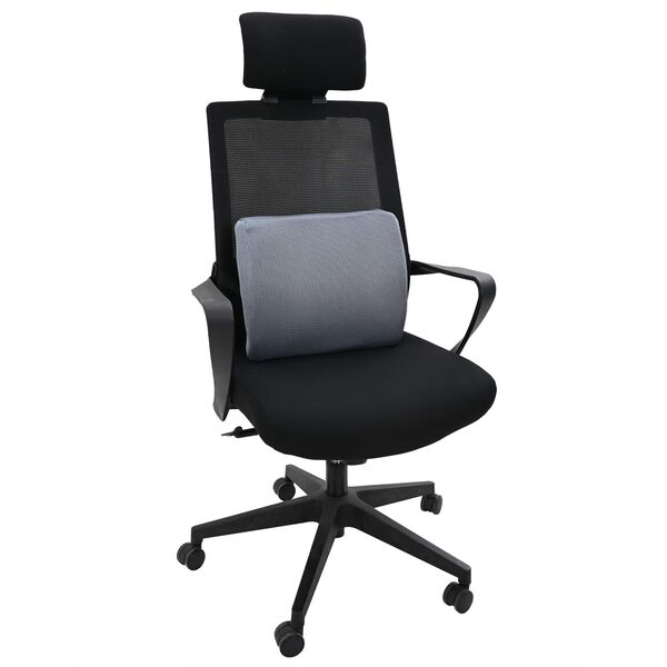 vidaXL R&uuml;ckenkissen Grau Viscoschaum 36 x 30 x 12 cm