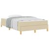 vidaXL Boxspringbett mit Matratze Creme 120 x 200 cm Stoff