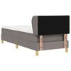 vidaXL Boxspringbett mit Matratze mit Kopfteil Taupe 80 x 200 cm Stoff