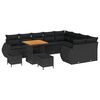 vidaXL Gartensofa-set 12 stk. Schwarz Poly-Rattan