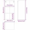 vidaXL H&auml;ngeschrank mit Speicher Wei&szlig; 40 x 29,5 x 80 cm Holzwerkstoff