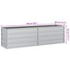 vidaXL Garten-Hochbeet 160x40x45 cm Verzinkter Stahl Silber