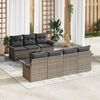 vidaXL Gartensofa-set mit Kissen mit Speicher 8 pcs Grau Poly-Rattan