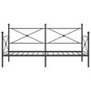 vidaXL Tagesbett ohne Matratze Schwarz 100x190 cm Stahl