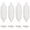 vidaXL | Bootsbumper | Wei&szlig; 58,5 x 16,5 cm PVC