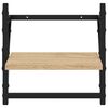 vidaXL Wandregale mit Stangen 2 Stk. Sonoma-Eiche 30x25x30 cm